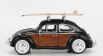 Motor-max Volkswagen Beetle With Surfboard 1968 1:24 Černé Dřevo