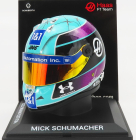 Mini helmet Schuberth helmet F1 Casco Helmet Vf-22 Team Haas N 47 Miami Gp 2022 Mick Schumacher 1:4 Světle Modrá Černá