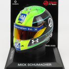Mini helmet Schuberth helmet F1 Casco Helmet Vf-22 Team Haas N 47 Season 2022 Mick Schumacher 1:4 Zelená Černá Žlutá