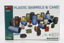 Miniart Accessories Plastic Barrels & Cans 1:48 /