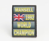 Cartrix Accessories F1 World Champion Plate Pit Board - 1992 Nigel Mansell 1:43
