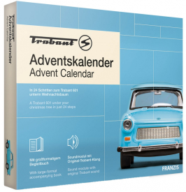 Adventní kalendář Trabant se zvukem 1:43, modrá