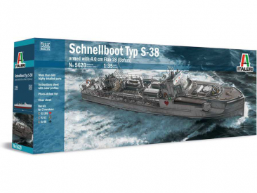 Italeri Schnellboot S-38 s kanónem Bofors (1:35)