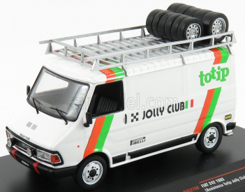 Ixo-models Fiat 242 Van Fiat Team Totip Jolly Club Assistance Rally 1985 - Lancia 037 1:43 Bílá Zelená Oranžová