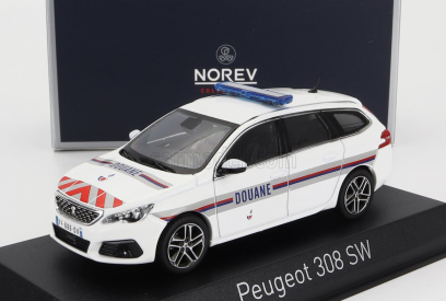 Norev Peugeot 308 Gt Sw Station Wagon Douanes 2020 1:43 Bílá