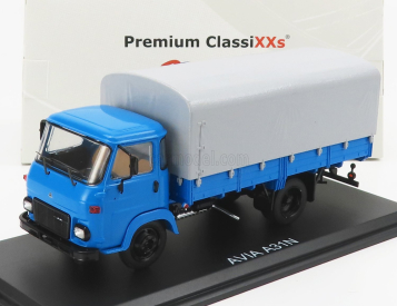 Premium classixxs Avia A31n Truck Telonato (base Saviem) 1986 1:43 Modrá Šedá