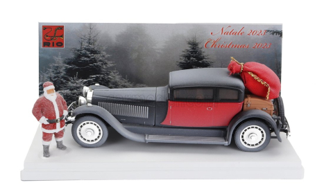 Rio-models Bugatti Type 41 Royale Weymann 1929 - Christmas Edition 2023 - Con Babbo Natale - With Santa Claus Figure 1:43 Bílá Černá Červená