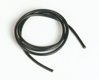 Silikonový kabel 3,3qmm, 12AWG, 1metr, černý