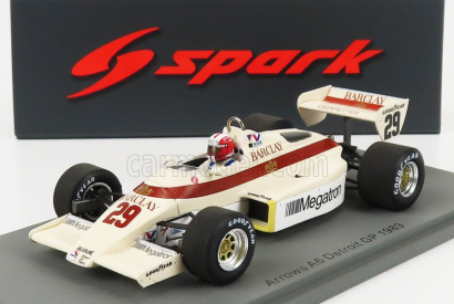 Spark-model Arrows F1  A6 N 29 Detroit Gp 1983 M.surer 1:43 Bílá
