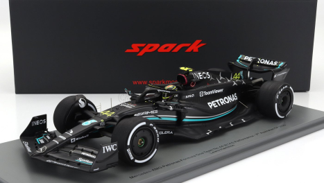 Spark-model Mercedes gp F1 W14 Team Mercedes-amg Petronas Formula One N 44 2nd Australian Gp 2023 Lewis Hamilton 1:18 Matt Black