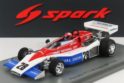 Spark-model Penske F1  Pc3 N 28 Monaco Gp 1976 J.watson 1:43 Bílá Červená Modrá