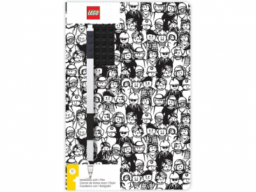LEGO zápisník A5 s černým perem Minifigure Brick