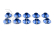 Kovová podložka s O-kroužkem (X logo) 3 mm, modrá, 10.ks