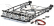 Kovová střešní zahrádka s LED světelnou rampou - 250x150x45mm vč. držáku náhradního kola