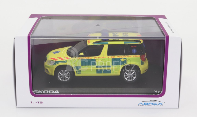 Abrex Škoda Yeti Suv Facelift (restyling) Ambulance 2013 1:43 Žlutá Zelená