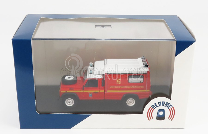 Alarme Land Rover Defender 130 Vsab Tt Bmpm Hasičská ambulance 1986 1:43, červená