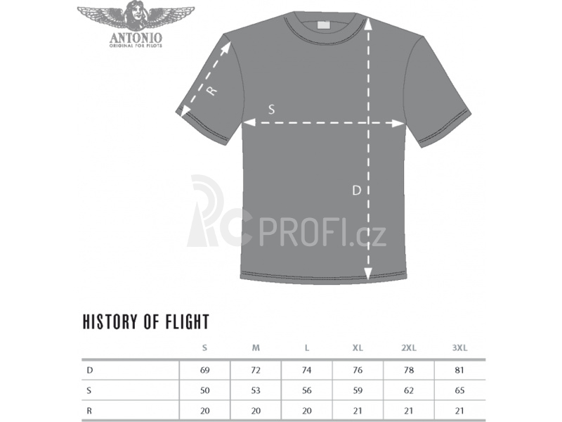Antonio pánské tričko History of Flight S
