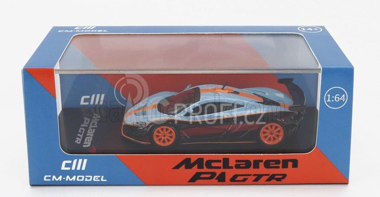Cm-models Mclaren P1 Gtr N 0 2015 1:64 Černá Světle Modrá Oranžová
