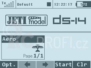DS-14 EX, mode 5 (anglický SW)