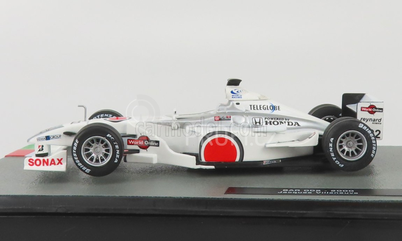 Edicola BAR F1  002 Honda N 22 Season 2000 Jacques Villeneuve 1:43 Bílá
