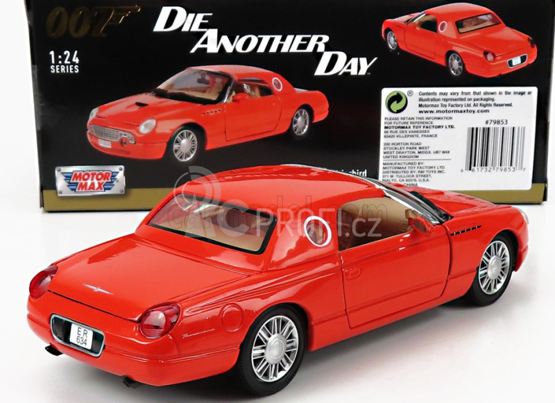 Motor-max Ford usa Thunderbird 1999 - 007 James Bond - Die Another Day - La Morte Puo' Attendere 1:24 Orange