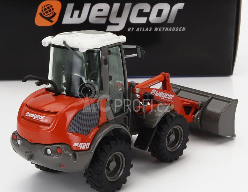 Nzg Weycor Ar420 Ruspa Gommata - Scraper Tractor Wheel Loader 1:50 Oranžově Šedá