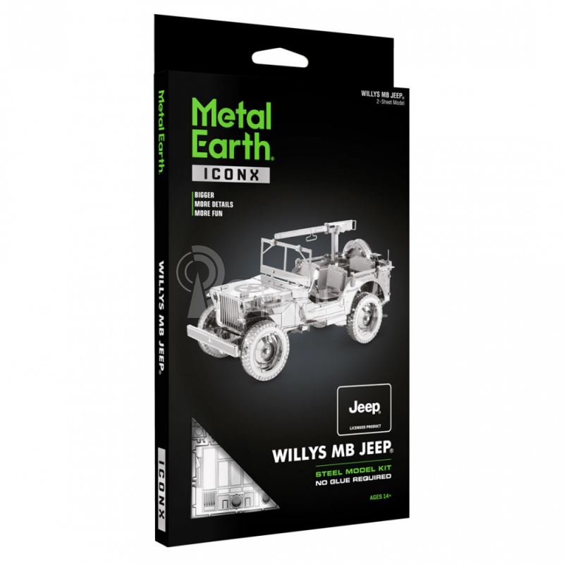 Ocelová stavebnice Willys Jeep 