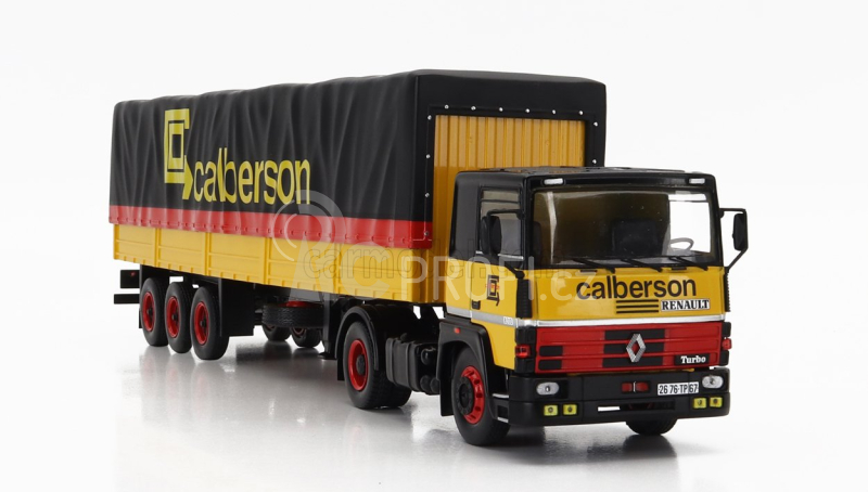 Odeon Renault R310 Truck Telonato Calberson 1986 1:43 Žlutá Černá Červená