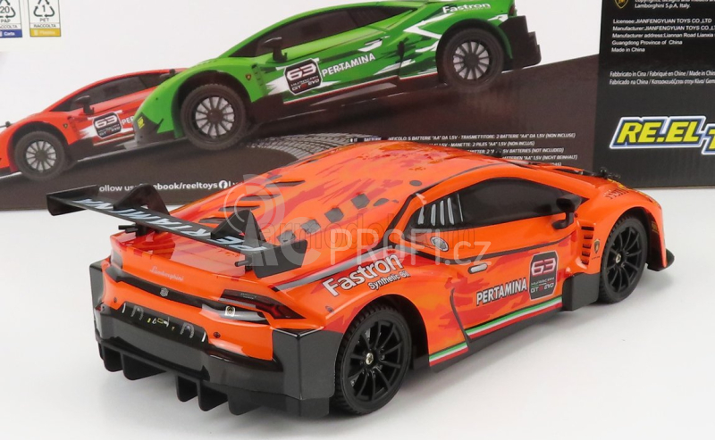 Re-el toys Lamborghini Huracan Gt3 N 63 Racing 2019 1:16 Orange