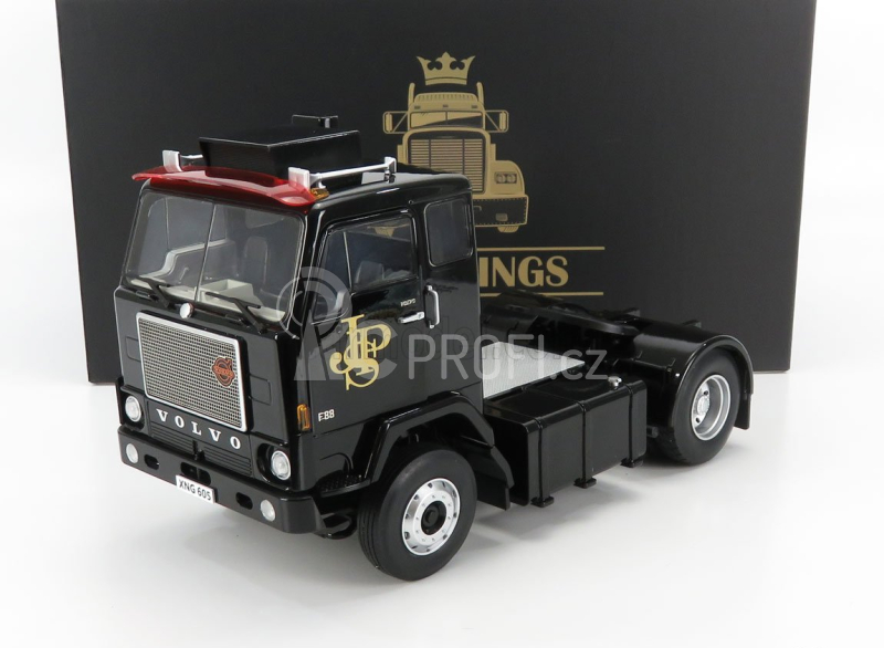 Road-kings Volvo F88 Tractor Truck Team Jps 2-assi 1977 1:18 Black