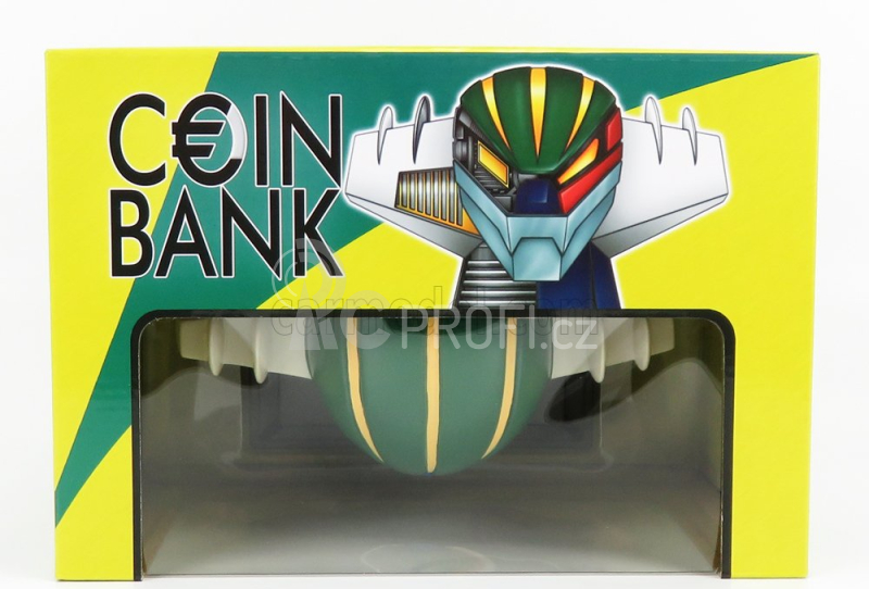 Robot Hl-pro Jeeg - Coin Bank Figure - Jeeg Robot D'acciaio - Salvadanaio - Go-nagai 1:27 Šedá Zelená Červená