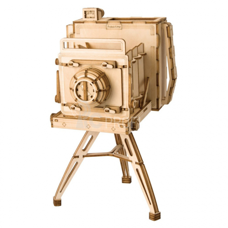 RoboTime dřevěné 3D puzzle Historický fotoaparát