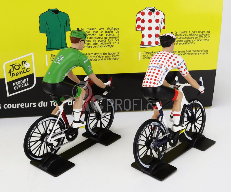 Solido Figures Set 4x Ciclista - Cyclist - Maglia Gialla - Yellow Jersey - Maglia A Pois - Pois Jersey - Maglia Verde - Green Jersey - Maglia Bianca - White Jersey - Tour De France 2022 1:18 Různé
