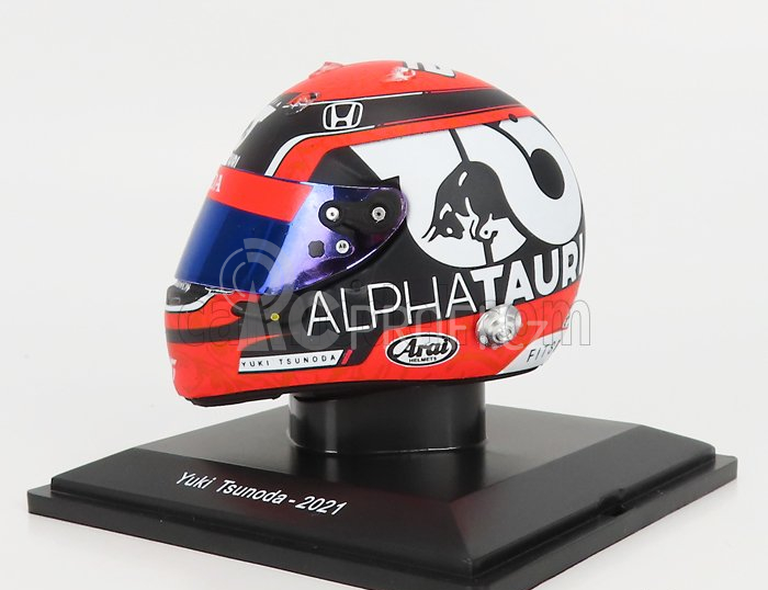 Spark-model Arai helmet F1  Casco Helmet At02 Honda Ra620h Team Alpha Tauri N 22 Season 2021 Yuki Tsunoda 1:5 Červená Modrá Bílá