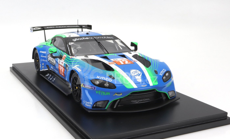 Spark-model Aston martin Vantage Amr 4.0l Turbo V8 Team Tf Sport N 72 24h Le Mans 2023 V.hasse Clot - A.robin - M.robin 1:18 Blue