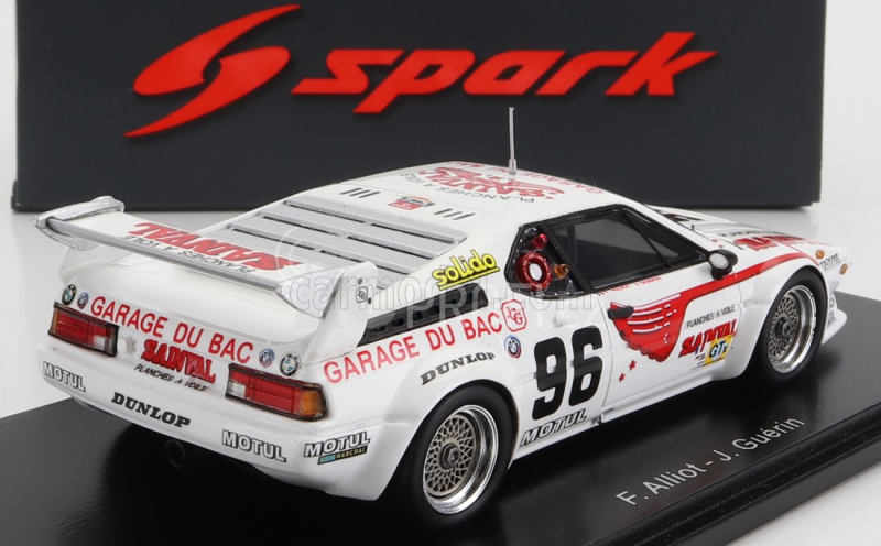 Spark-model BMW M1 M88 3.5l S6 Team Garage Du Bac N 96 24h Le Mans 1980 F.alliot - J.guerin 1:43 Bílá Červená
