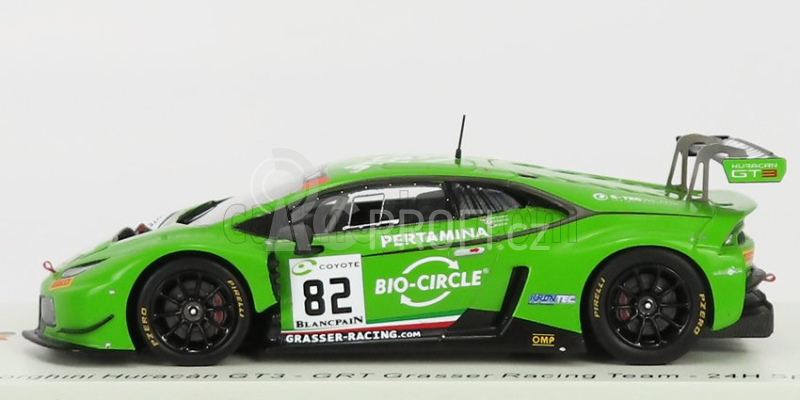 Spark-model Lamborghini Huracan Gt3 Team Grasser Racing N 82 24h Spa 2018 R.ineichen - P.keen - F.perera 1:43 Zelená