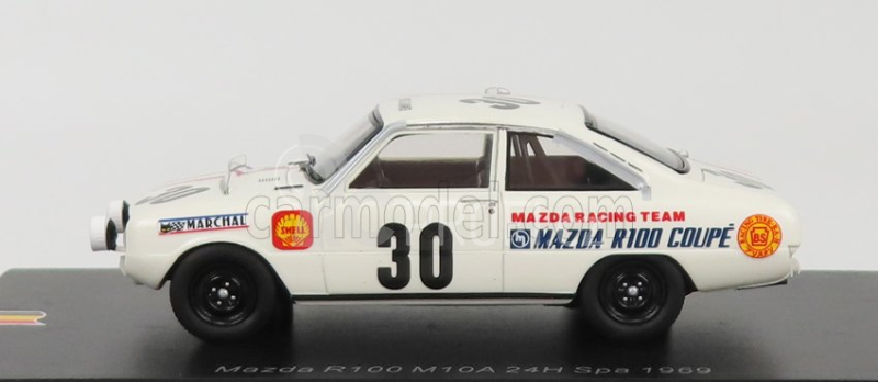 Spark-model Mazda R100 M10a N 30 24h Spa 1969 Helde - H.de Fierlant 1:43 Bílá Červená
