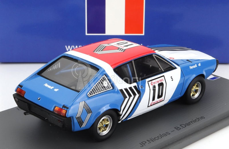 Spark-model Renault R17 N 10 3rd Ronde Cevenole 1973 J.p.nicolas 1:43 Modrá Černá Bílá Červená