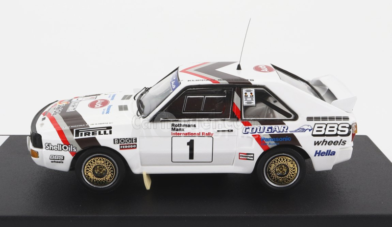 Trofeu Audi Quattro Sport N 1 Rally Manx 1984 H.mikkola - A.hertz 1:43 Bílá