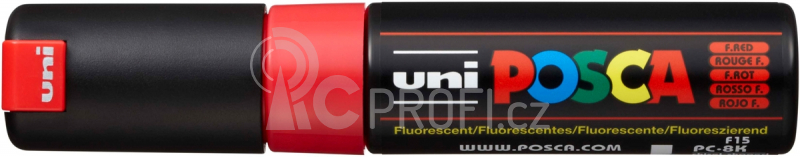 Akrylový popisovač UNI POSCA PC-8K 8mm -neonově červená