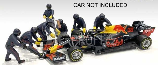 American diorama Figurky mechaniků F1 Pit-stop Set 1 2020 1:43