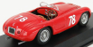 Art-model Ferrari 166mm Barchetta Ch.0034 N 78 2nd Coppa D'oro Di Sicilia 1951 P.marzotto 1:43 Red