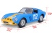 Bburago Ferrari GTO 250 1:24 Kit modrá