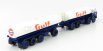 Brekina plast Fiat 690 Millepiedi Tanker Truck Gulf 1960 1:87 Modrá Bílá