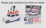 Brumm prom Fiat 600d 1963 - Propaganda Elettorale Elezioni Italia Vota - Vota - Vota 1:43 Bílá