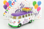 Corgi Volkswagen T1 Minibus Happy Birthday 1961 1:43 Bílá Fialová