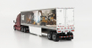 Dm-models Peterbilt 579 Truck With Cat Mural Trailer 2011 1:50 Red Met Silver