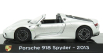 Edicola Porsche 918 Spyder 2013 - Con Vetrina - With Showcase 1:43 Silver