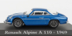 Edicola Renault Alpine A110 1969 - Black Wheels - Con Vetrina - With Showcase 1:43 Blue Met